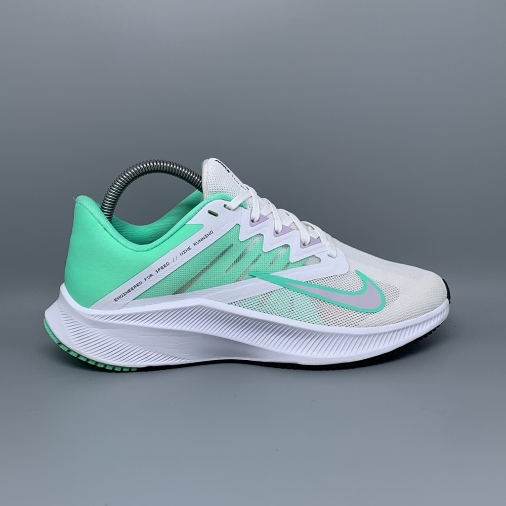 Nike Quest 3 White Green‎ Running Shoes CD0232-111 Women's Sz 8.5 - Picture 5 of 10